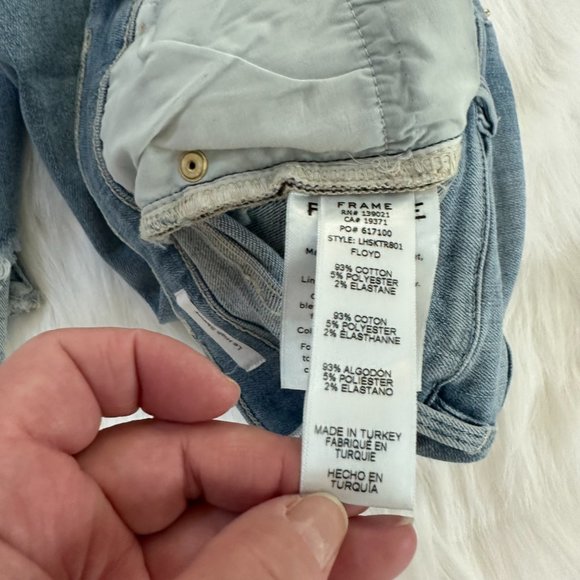 Frame Jeans Le High Triangle Skinny High Waist Raw Edge Boho Size 24 #LHSKTR801 - Picture 13 of 13